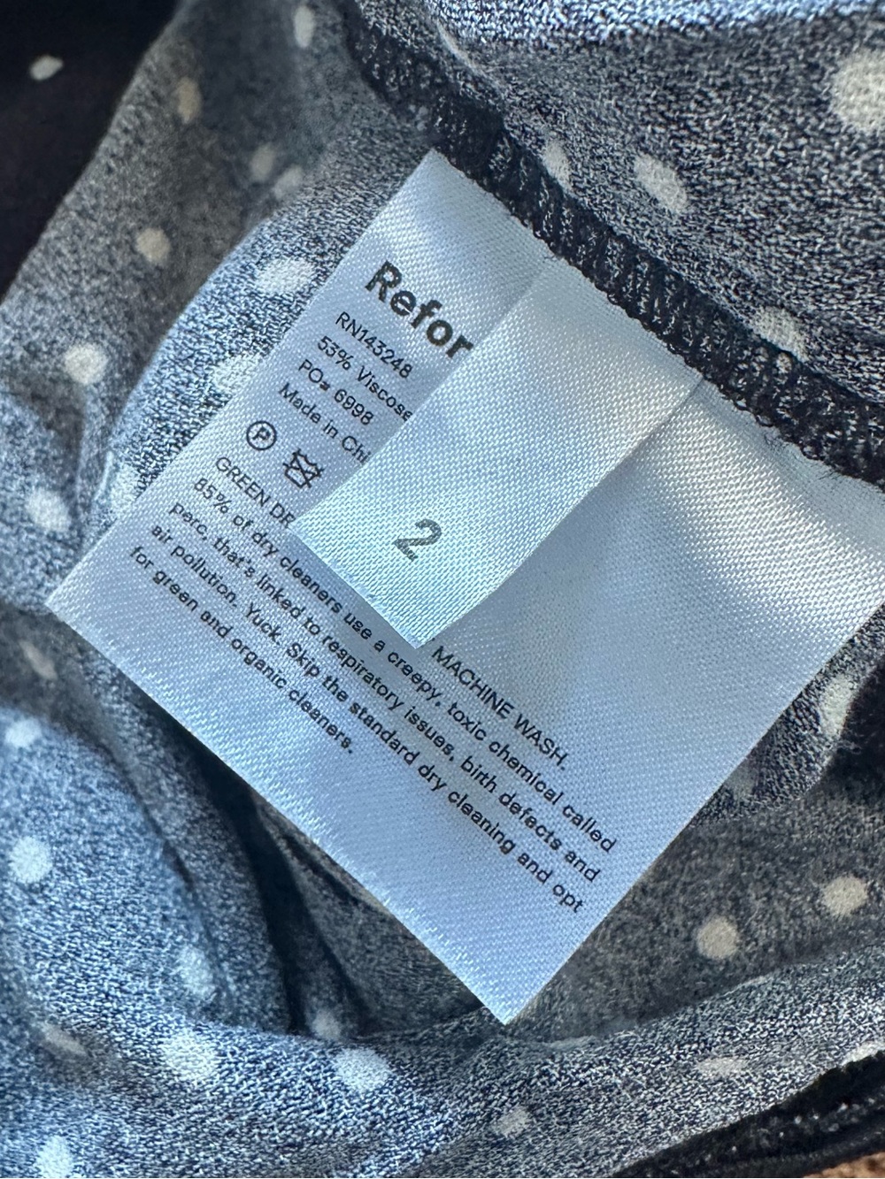 Reformation Polka Dot Flare Pants Size 2 - Picture 4 of 6